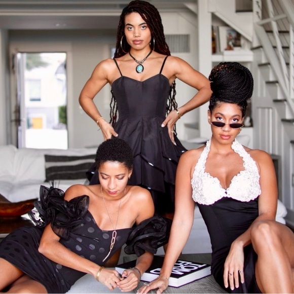 VTG Women’s 80s Elegant Black and White Halter Formal Dress. NYE Cocktail Dress - Picture 12 of 16